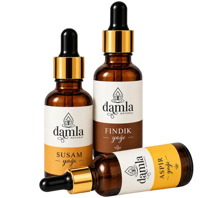 BioDamla Natural set oluşturma için yağ şişeleri